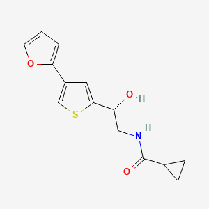 N-{2-[4-(furan-2-yl)thiophen-2-yl]-2-hydroxyethyl}cyclopropanecarboxamide