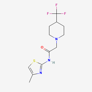 N-(4-methyl-1,3-thiazol-2-yl)-2-[4-(trifluoromethyl)piperidin-1-yl]acetamide