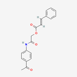 molecular formula C19H17NO4 B1224749 2-(4-Acetylanilino)-2-oxoethyl cinnamate 