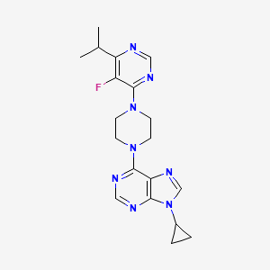 9-cyclopropyl-6-{4-[5-fluoro-6-(propan-2-yl)pyrimidin-4-yl]piperazin-1-yl}-9H-purine