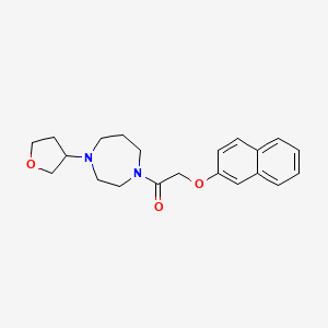 2-(Naphthalen-2-yloxy)-1-[4-(oxolan-3-yl)-1,4-diazepan-1-yl]ethan-1-one