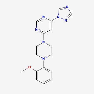 4-[4-(2-methoxyphenyl)piperazin-1-yl]-6-(1H-1,2,4-triazol-1-yl)pyrimidine