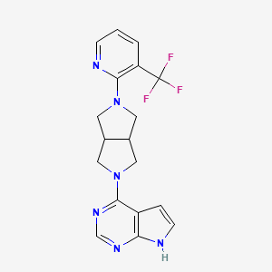 2-(5-{7H-pyrrolo[2,3-d]pyrimidin-4-yl}-octahydropyrrolo[3,4-c]pyrrol-2-yl)-3-(trifluoromethyl)pyridine