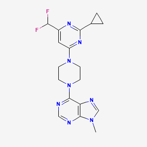 6-{4-[2-cyclopropyl-6-(difluoromethyl)pyrimidin-4-yl]piperazin-1-yl}-9-methyl-9H-purine