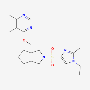 4-({2-[(1-ethyl-2-methyl-1H-imidazol-4-yl)sulfonyl]-octahydrocyclopenta[c]pyrrol-3a-yl}methoxy)-5,6-dimethylpyrimidine