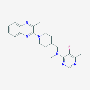 5-fluoro-N,6-dimethyl-N-{[1-(3-methylquinoxalin-2-yl)piperidin-4-yl]methyl}pyrimidin-4-amine