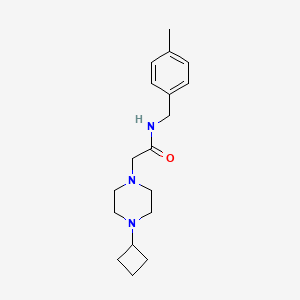 2-(4-cyclobutylpiperazin-1-yl)-N-[(4-methylphenyl)methyl]acetamide