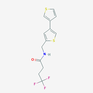 N-({[3,3'-bithiophene]-5-yl}methyl)-4,4,4-trifluorobutanamide