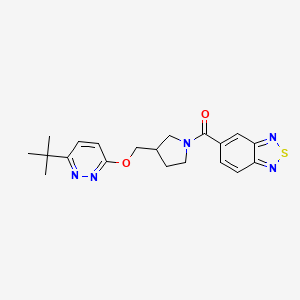 5-(3-{[(6-Tert-butylpyridazin-3-yl)oxy]methyl}pyrrolidine-1-carbonyl)-2,1,3-benzothiadiazole