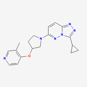 4-[(1-{3-Cyclopropyl-[1,2,4]triazolo[4,3-b]pyridazin-6-yl}pyrrolidin-3-yl)oxy]-3-methylpyridine