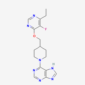 6-(4-{[(6-ethyl-5-fluoropyrimidin-4-yl)oxy]methyl}piperidin-1-yl)-9H-purine