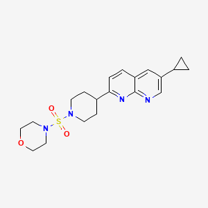 6-Cyclopropyl-2-[1-(morpholine-4-sulfonyl)piperidin-4-yl]-1,8-naphthyridine