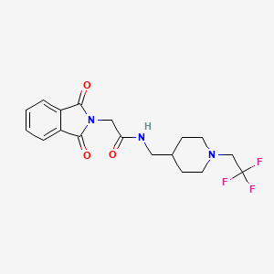 2-(1,3-dioxo-2,3-dihydro-1H-isoindol-2-yl)-N-{[1-(2,2,2-trifluoroethyl)piperidin-4-yl]methyl}acetamide