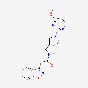 molecular formula C20H21N5O3 B12247779 2-(1,2-Benzoxazol-3-yl)-1-[5-(4-methoxypyrimidin-2-yl)-octahydropyrrolo[3,4-c]pyrrol-2-yl]ethan-1-one 