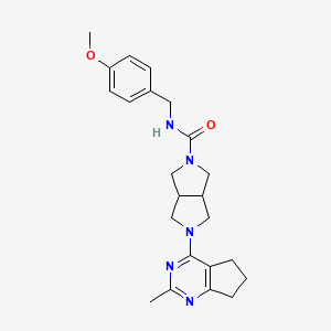 N-[(4-methoxyphenyl)methyl]-5-{2-methyl-5H,6H,7H-cyclopenta[d]pyrimidin-4-yl}-octahydropyrrolo[3,4-c]pyrrole-2-carboxamide