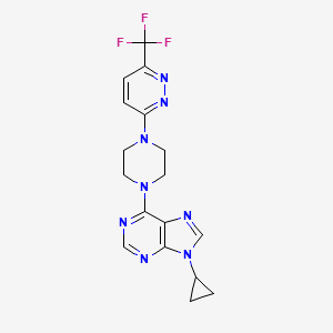 9-cyclopropyl-6-{4-[6-(trifluoromethyl)pyridazin-3-yl]piperazin-1-yl}-9H-purine