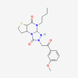 8-Butyl-11-[2-(3-methoxyphenyl)-2-oxoethyl]-5-thia-1,8,10,11-tetraazatricyclo[7.3.0.0^{2,6}]dodeca-2(6),3,9-triene-7,12-dione