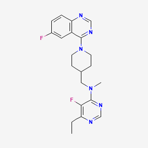 6-ethyl-5-fluoro-N-{[1-(6-fluoroquinazolin-4-yl)piperidin-4-yl]methyl}-N-methylpyrimidin-4-amine