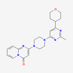 2-{4-[2-methyl-6-(oxan-4-yl)pyrimidin-4-yl]piperazin-1-yl}-4H-pyrido[1,2-a]pyrimidin-4-one