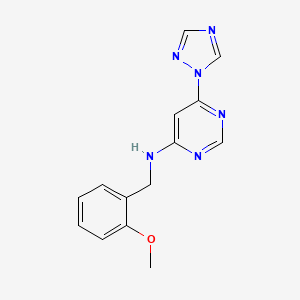 N-[(2-methoxyphenyl)methyl]-6-(1H-1,2,4-triazol-1-yl)pyrimidin-4-amine