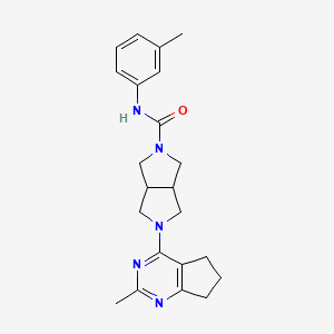 5-{2-methyl-5H,6H,7H-cyclopenta[d]pyrimidin-4-yl}-N-(3-methylphenyl)-octahydropyrrolo[3,4-c]pyrrole-2-carboxamide