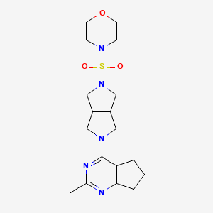 4-[(5-{2-methyl-5H,6H,7H-cyclopenta[d]pyrimidin-4-yl}-octahydropyrrolo[3,4-c]pyrrol-2-yl)sulfonyl]morpholine