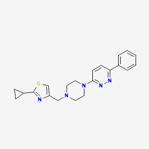 3-{4-[(2-Cyclopropyl-1,3-thiazol-4-yl)methyl]piperazin-1-yl}-6-phenylpyridazine