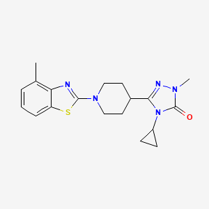 4-cyclopropyl-1-methyl-3-[1-(4-methyl-1,3-benzothiazol-2-yl)piperidin-4-yl]-4,5-dihydro-1H-1,2,4-triazol-5-one