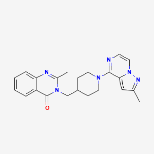 2-Methyl-3-[(1-{2-methylpyrazolo[1,5-a]pyrazin-4-yl}piperidin-4-yl)methyl]-3,4-dihydroquinazolin-4-one