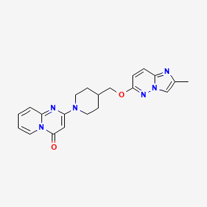 2-{4-[({2-methylimidazo[1,2-b]pyridazin-6-yl}oxy)methyl]piperidin-1-yl}-4H-pyrido[1,2-a]pyrimidin-4-one