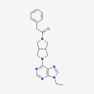 1-[5-(9-ethyl-9H-purin-6-yl)-octahydropyrrolo[3,4-c]pyrrol-2-yl]-2-phenylethan-1-one