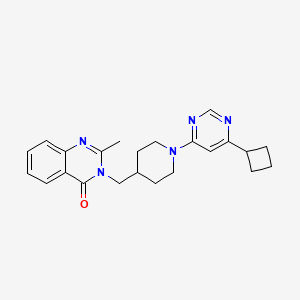 3-{[1-(6-Cyclobutylpyrimidin-4-yl)piperidin-4-yl]methyl}-2-methyl-3,4-dihydroquinazolin-4-one