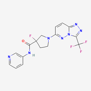 3-fluoro-N-(pyridin-3-yl)-1-[3-(trifluoromethyl)-[1,2,4]triazolo[4,3-b]pyridazin-6-yl]pyrrolidine-3-carboxamide