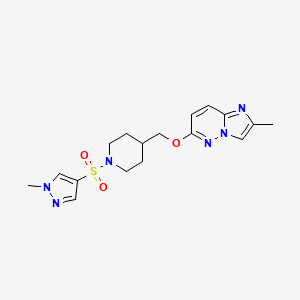 1-[(1-methyl-1H-pyrazol-4-yl)sulfonyl]-4-[({2-methylimidazo[1,2-b]pyridazin-6-yl}oxy)methyl]piperidine