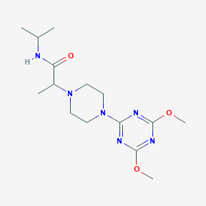 2-[4-(4,6-dimethoxy-1,3,5-triazin-2-yl)piperazin-1-yl]-N-(propan-2-yl)propanamide