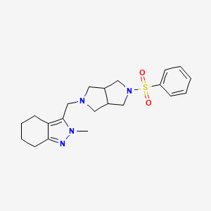 3-{[5-(benzenesulfonyl)-octahydropyrrolo[3,4-c]pyrrol-2-yl]methyl}-2-methyl-4,5,6,7-tetrahydro-2H-indazole