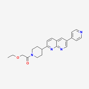 2-Ethoxy-1-{4-[6-(pyridin-4-yl)-1,8-naphthyridin-2-yl]piperidin-1-yl}ethan-1-one