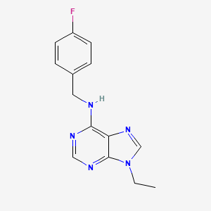 9-ethyl-N-[(4-fluorophenyl)methyl]-9H-purin-6-amine