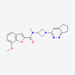 N-(1-{5H,6H,7H-cyclopenta[c]pyridazin-3-yl}azetidin-3-yl)-7-methoxy-N-methyl-1-benzofuran-2-carboxamide