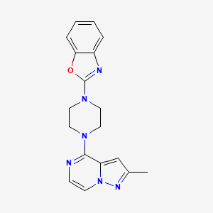 2-(4-{2-Methylpyrazolo[1,5-a]pyrazin-4-yl}piperazin-1-yl)-1,3-benzoxazole