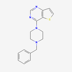 molecular formula C17H18N4S B12248006 1-Benzyl-4-{thieno[3,2-d]pyrimidin-4-yl}piperazine 