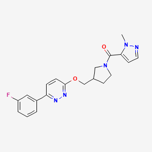 3-(3-fluorophenyl)-6-{[1-(1-methyl-1H-pyrazole-5-carbonyl)pyrrolidin-3-yl]methoxy}pyridazine