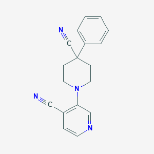 3-(4-Cyano-4-phenylpiperidin-1-yl)pyridine-4-carbonitrile