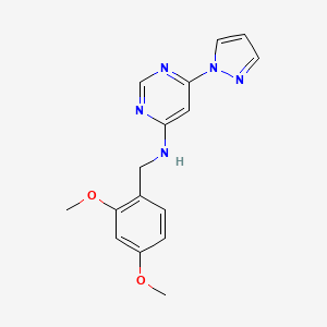 N-[(2,4-dimethoxyphenyl)methyl]-6-(1H-pyrazol-1-yl)pyrimidin-4-amine