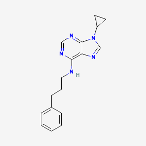 molecular formula C17H19N5 B12248034 9-cyclopropyl-N-(3-phenylpropyl)-9H-purin-6-amine 