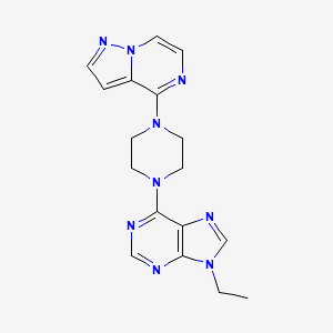 9-ethyl-6-(4-{pyrazolo[1,5-a]pyrazin-4-yl}piperazin-1-yl)-9H-purine