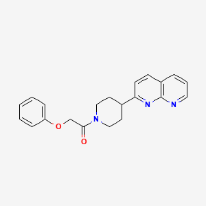 1-[4-(1,8-Naphthyridin-2-yl)piperidin-1-yl]-2-phenoxyethan-1-one