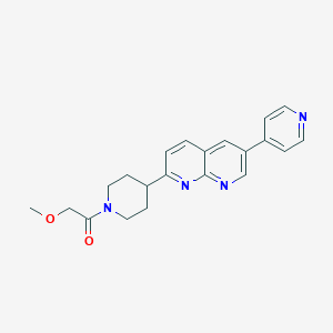 2-Methoxy-1-{4-[6-(pyridin-4-yl)-1,8-naphthyridin-2-yl]piperidin-1-yl}ethan-1-one