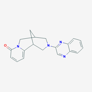 molecular formula C19H18N4O B12248090 11-(Quinoxalin-2-yl)-7,11-diazatricyclo[7.3.1.0^{2,7}]trideca-2,4-dien-6-one 