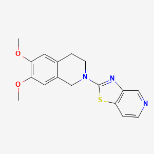 6,7-Dimethoxy-2-{[1,3]thiazolo[4,5-c]pyridin-2-yl}-1,2,3,4-tetrahydroisoquinoline